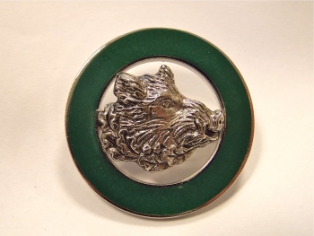 Broche t�te de sanglier en couronne