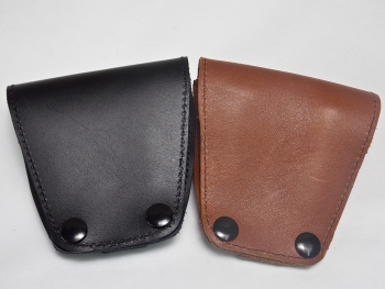 Pochette cuir pour 2 embouchures avec passant ceinture